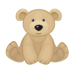 Vector of cute bear isolated.