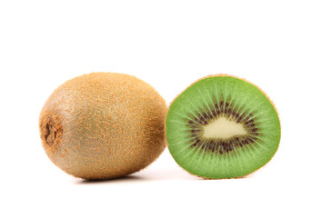 Fototapeta premium Kiwi fruits and slice. Close-up.