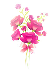 flowers card vector