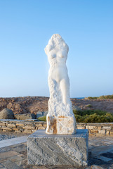 Statue of marble Aphrodite (or Venus) of Milos found at Naxos is - obrazy, fototapety, plakaty