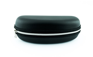 Eye glasses fabric case isolated on the white background