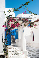 Traditional greek alley on mykonos island, Greece - 54115689