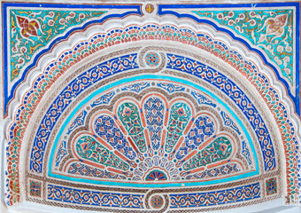 Ceramic mosaic in Marrakesh. Marocco