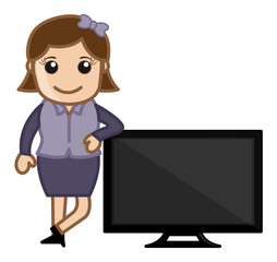 TV Presenter - Vector Illustration