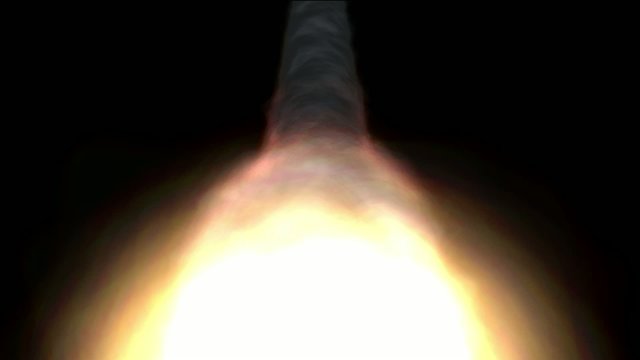 Comet on black background