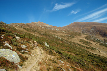Mountain landscape in Rodnei mountains, Romania