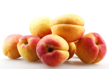 apricots on a white background