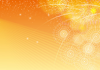 花火に染まる空