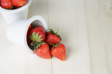 ripe strawberries in bowl