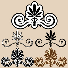 Calligraphic design elements.