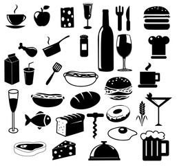 Kitchen and food icons