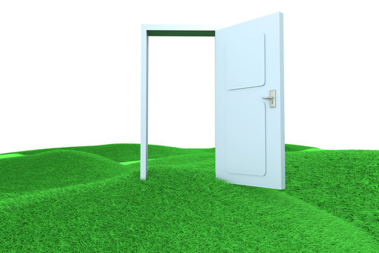 Tür im Grünen