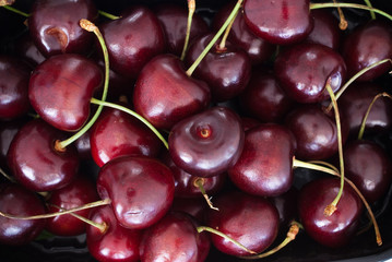 Group of natural cherries