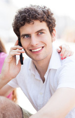 Young guy with mobile phone