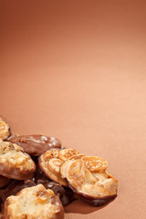 chocolate sweets with almond