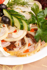 ham with vegetables