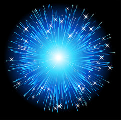 Blue fireworks