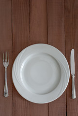 Dinner Plate, Knife, and Fork