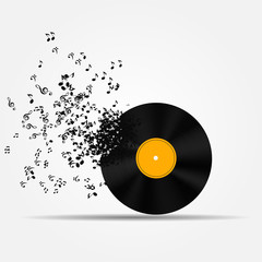 Naklejka premium Music icon vector illustration