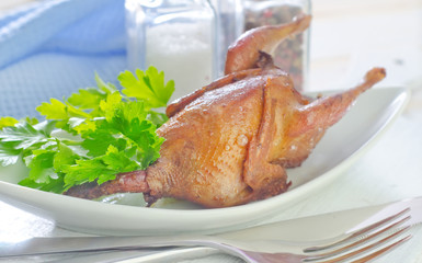 baked quail