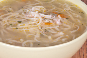 Vermicelli soup with chicken