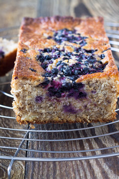 Baked blueberry cake