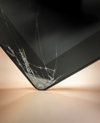dropped and cracked tablet