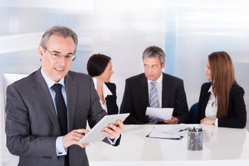 Businessman Using Digital Tablet