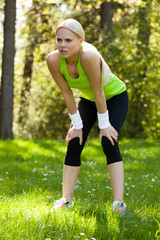 Tired Woman After Exercising
