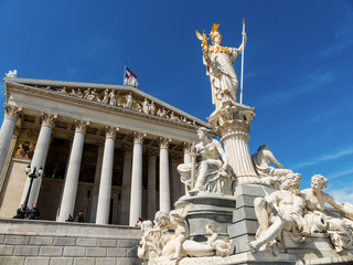 Obraz premium Österreich, Wien, Parlament