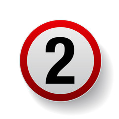 Speed sign - Number two button