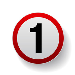 Speed sign - Number one button
