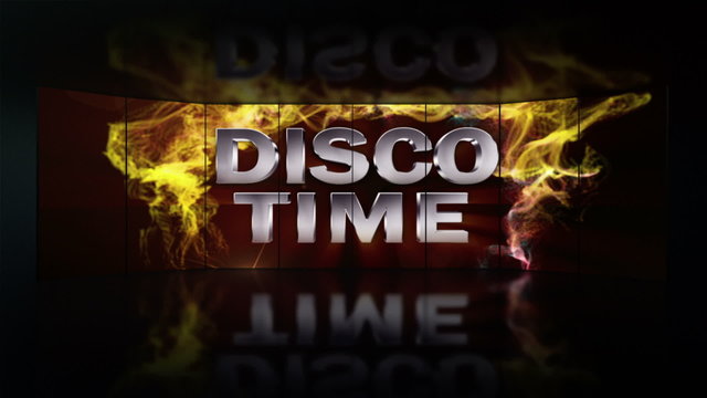Disco Time Text in Monitor, and Green Screen Transition - HD1080