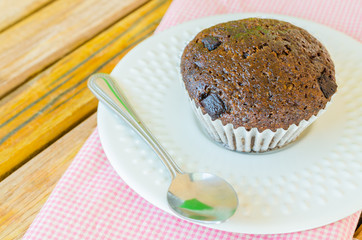 Chocolate banana cupcake
