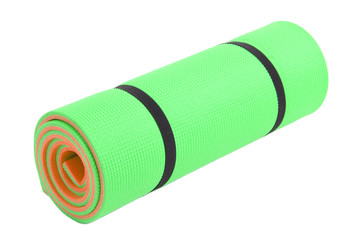 Mat for fitness isolated on white