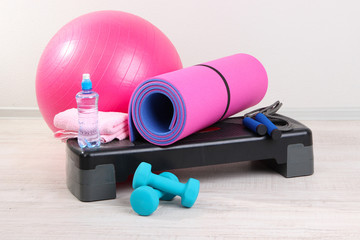 Different tools for fitness in room