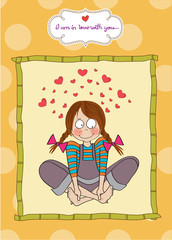 pretty young girl in love