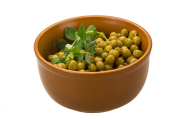 Marinated green peas