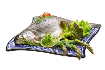 Fresh raw rainbow trout