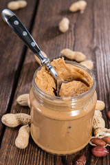 Glass with Peanut Butter