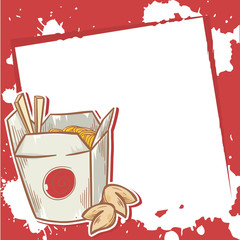 Advertisement invitation card with chinese food © Yuzach