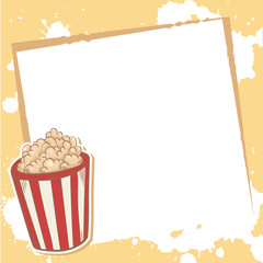 Advertisement invitation card with popcorn © Yuzach