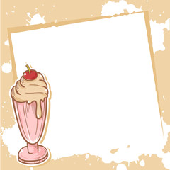 Advertisement invitation card with milkshake © Yuzach