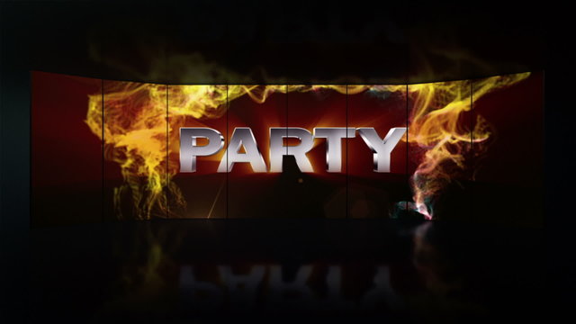 Party Text and Green Screen - HD1080