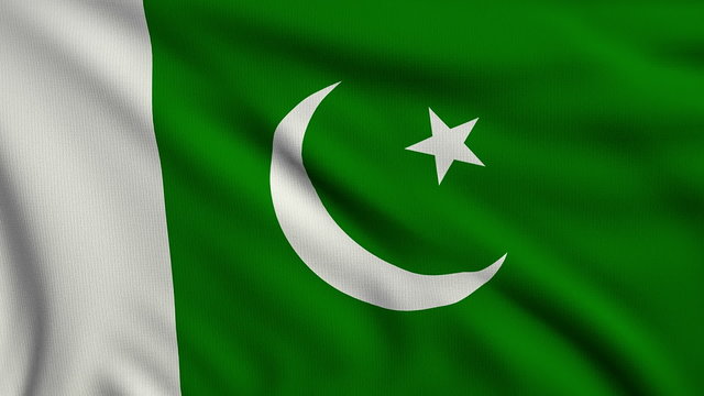 Flag of Pakistan looping