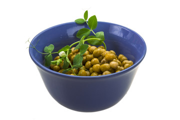 Marinated green peas