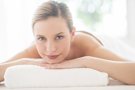 Attractive Woman Resting At Beauty Spa