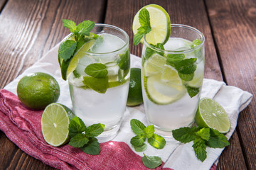 Sparkling Water, Mint and Lime
