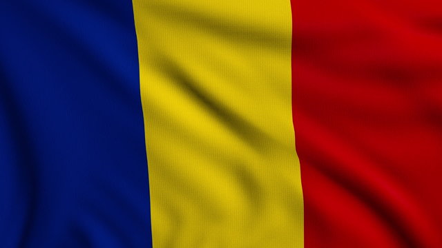 Flag of Romania looping