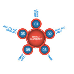 Modern Vector Project Management Graph